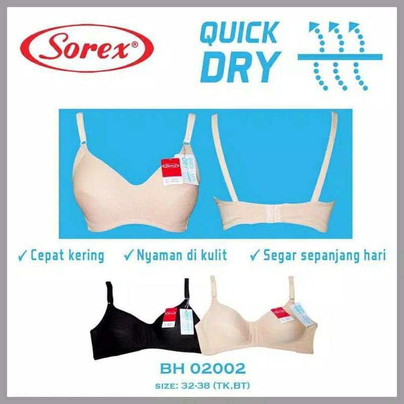Bra | Bh Sorex 02002 Quick Dry | Bh Tanpa Busa Tanpa Kawat Kait 2
