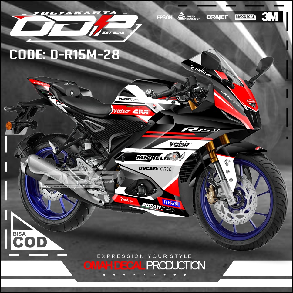 DECAL STIKER R15M V4 V1 V2 V3 V4 DEKAL MOTOR R15M  YAMAHA DEKAL  TERBAIK TERLARIS DAN KULITAS TERBAI