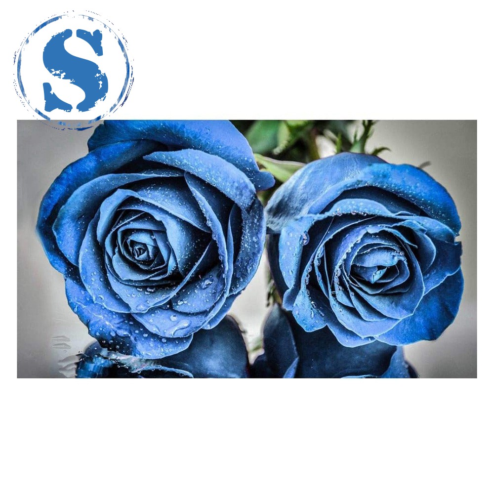 Lukisan Bunga Warna Biru Lukisan Bunga Warna Biru