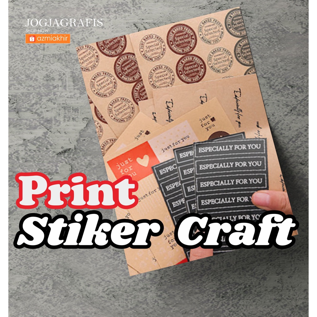 

STIKER KRAFT / CETAK PRINT STIKER KEMASAN VINTAGE ECO CRAFT FULL COLOUR CUSTOM