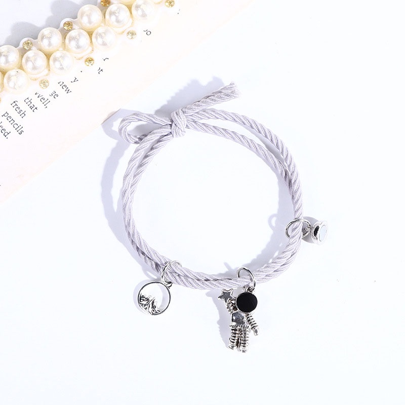 Korea Mahasiswa Astronot Braided Gelang Pasangan Pacar Gelang Perhiasan Kecil Hadiah Ulang Tahun Ready stock