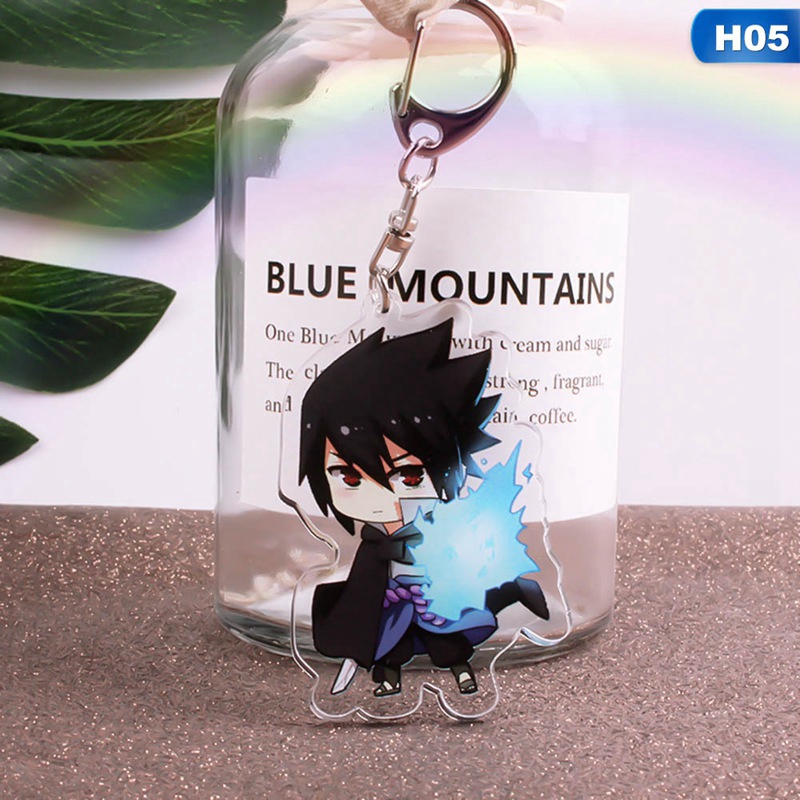 Anime Naruto Double-Sided Keychain Acrylic Double Mezzanine Pendant Kakashi Hyuga Sasuke Naruto Character Acrylic Cartoon Keychain Anime Accessories