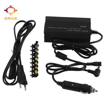 Adaptor laptop 100 watt 12v-24v 9in1 Usb ac dc for car home - charger adapter notebook 100w universal