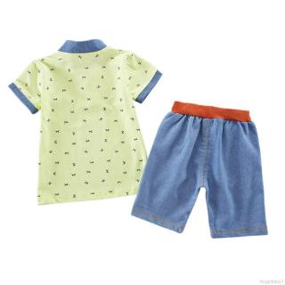 Set 2Pcs Baju Atasan Lengan Pendek Gambar  Kartun Celana  