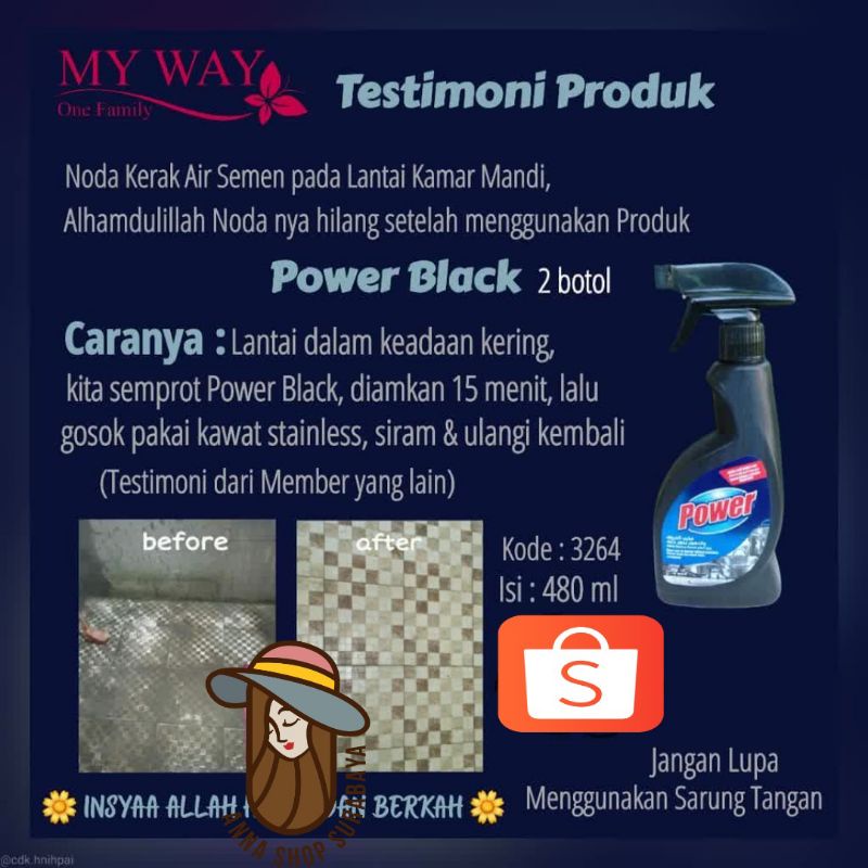 MY WAY Power Black Serbaguna Degreaser Pembersih Kerak Panci Wajan dan Kamar Mandi 480ML