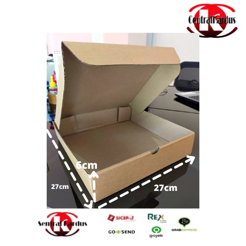 

(ISI 10 PCS ) KOTAK KUE / KARDUS / BOX /DUS PIZZA UK. 27x27x6CM BOX DUS/ KARDUS KOTAK PIZZA/ BROWNIES BOLEN KUE ROTI NUGGET TEBAL