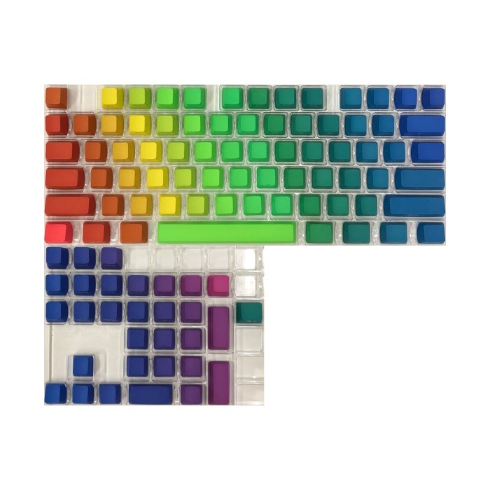 ALCHA KEYCAPS GRADIENT FULL COLOR PBT DOUBLE SHOT SIDE LETTERS