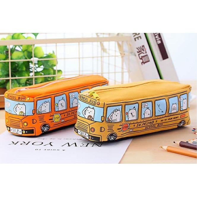 tempat pensil bus sekolah school bus pencil case (4C5) stp019