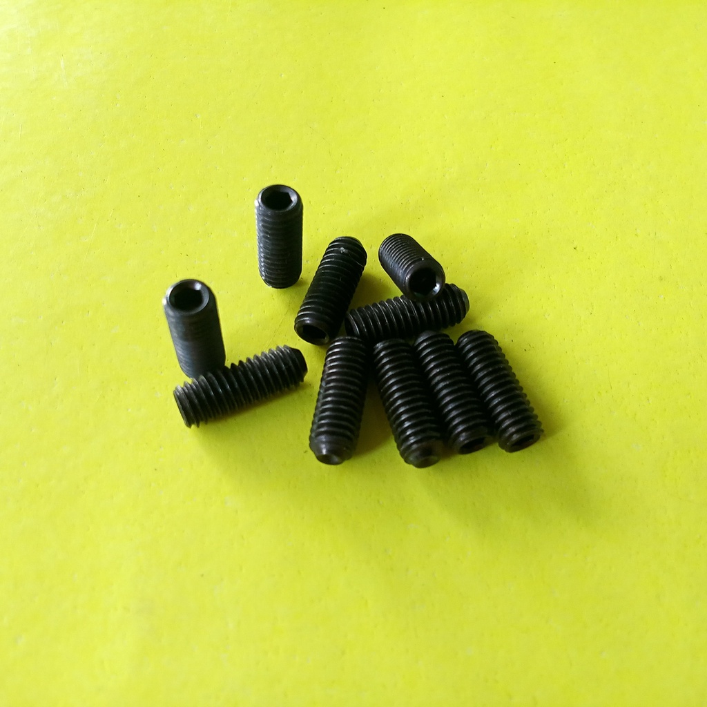BAUT L TANAM M5 X 20 BAJA / BAUT L TANAM M5X20 / BAUT L SET M5X20 BAJA HITAM SOCKET SET SCREW KUNCI 