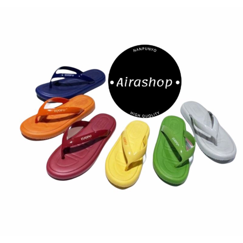 Sandal LUOFU Sandal Wanita Import Anti Selip Nyaman Empuk Modis dan Trendy