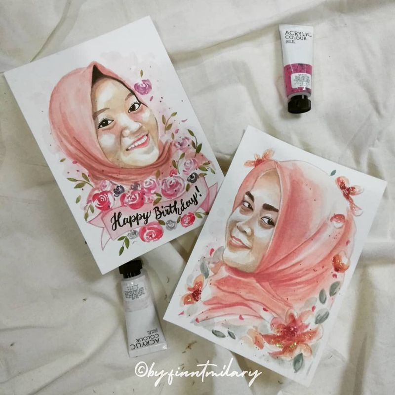 

Watercolor Single Portrait A5