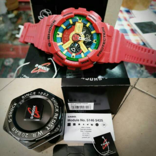 JAM TANGAN PRIA SPORTY CASIO GSHOCK 110 MERAH ORI THAILAND