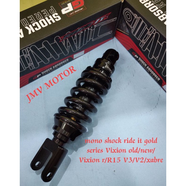 MONO SHOCK /SHOCK BREAKER BELAKANG RIDE IT GP GOLD SERIES VIXION OLD/NEW/R15/XABRE/MT 15
