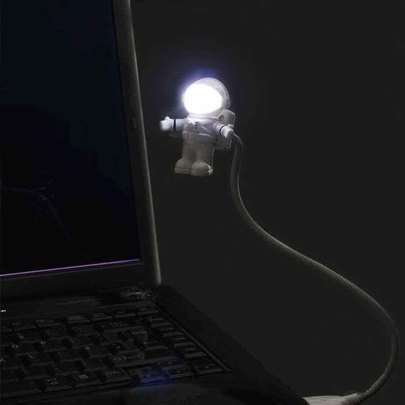 Lampu Tidur LED Lucu USB Night Light Lamp Flexible Spaceman Astronot