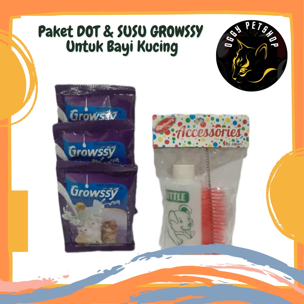 Paket DOT &amp; SUSU GROWSSY Untuk Bayi Kucing