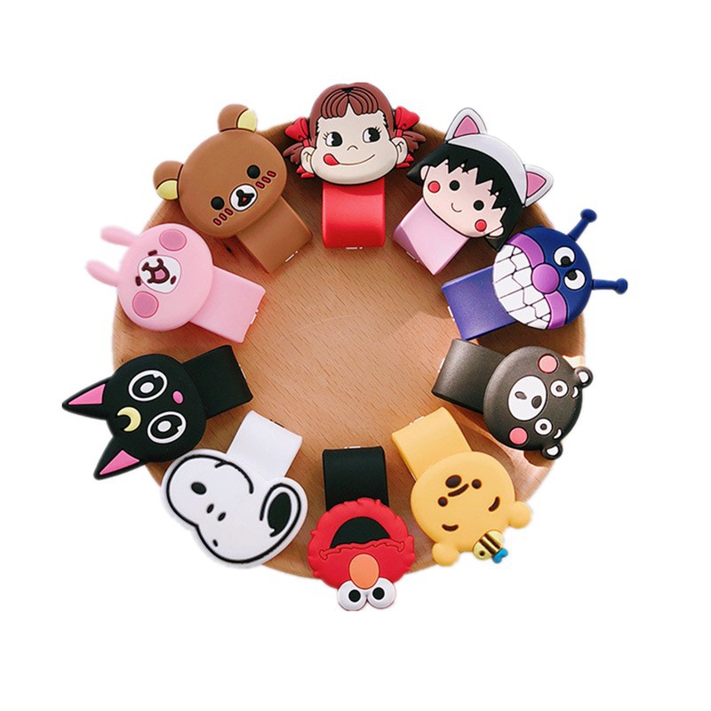 Cartoon USB Cable Bobbin Winder Data Line Protector Earphone Wire Cord Organizer Management Fastener