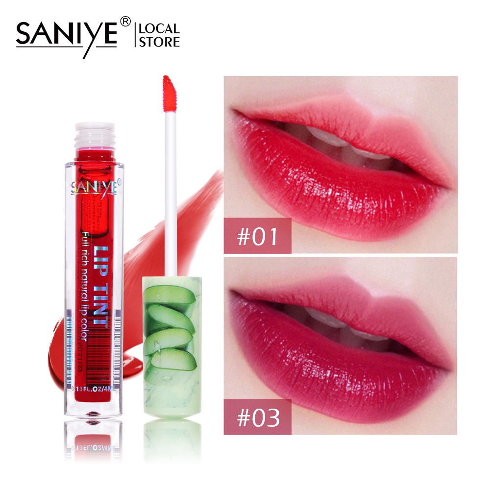 Jual SANIYE [BPOM] Lip Tint Liquid Aloe Vera Lipstik Cair Natural Lip