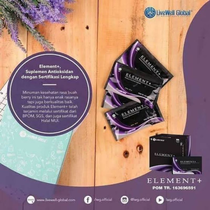 Element Plus LWG ori ECER /SACHET vitamin rambut rontok long covid