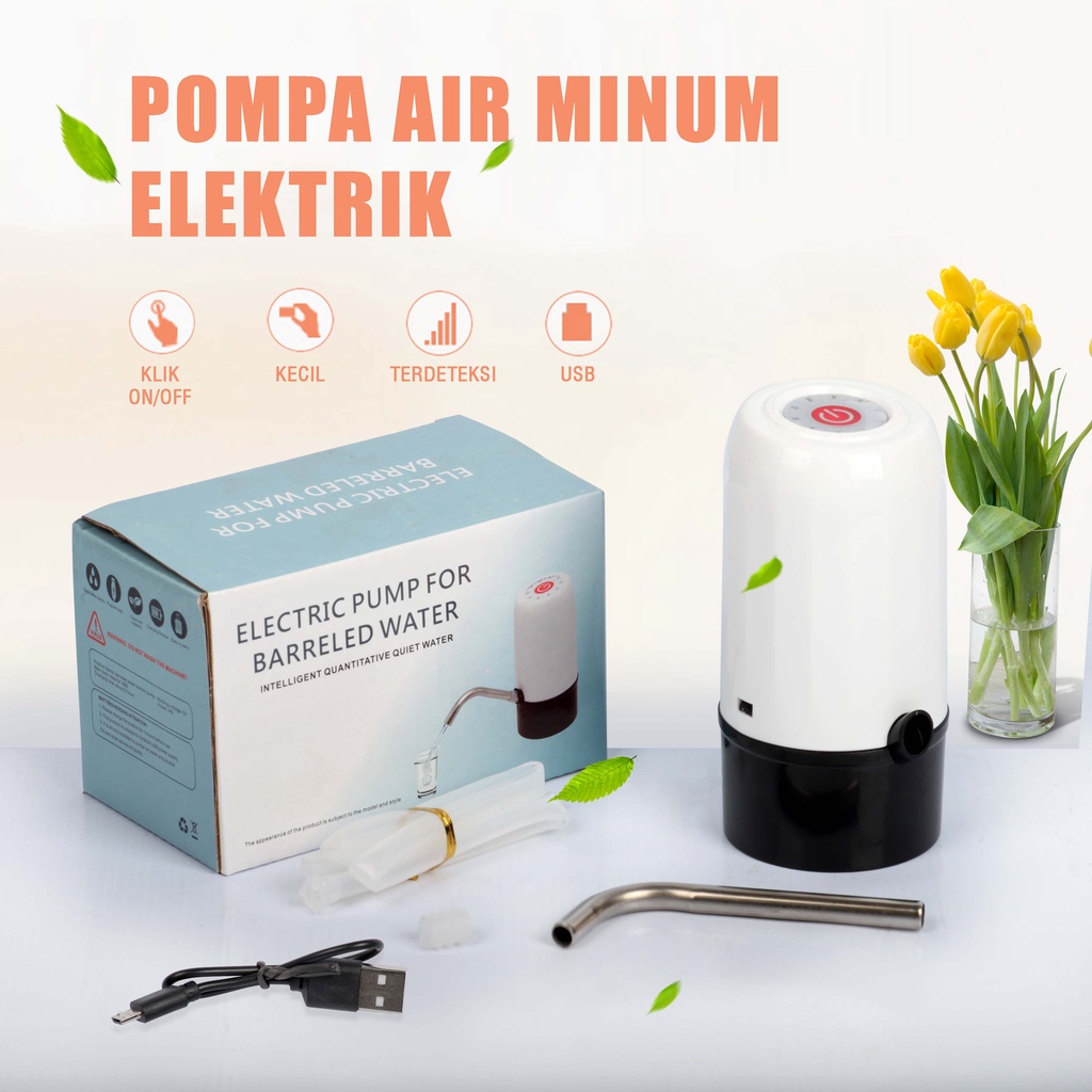 pompa air galon water dispenser / pump air minum mini canggih recharger elegan termurah hitam putih