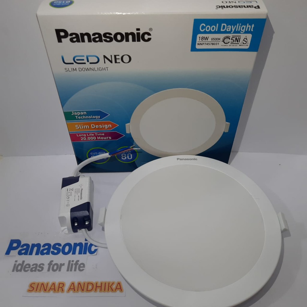 LED SLIM DOWNLIGHT PANEL 18 WATT PANASONIC NNP 74578/NNP 74572