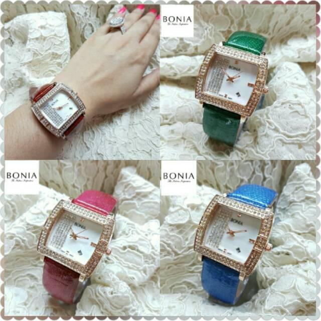 JAM TANGAN WANITA BONIA DIAMOND  TANGGAL SEMI SUPER