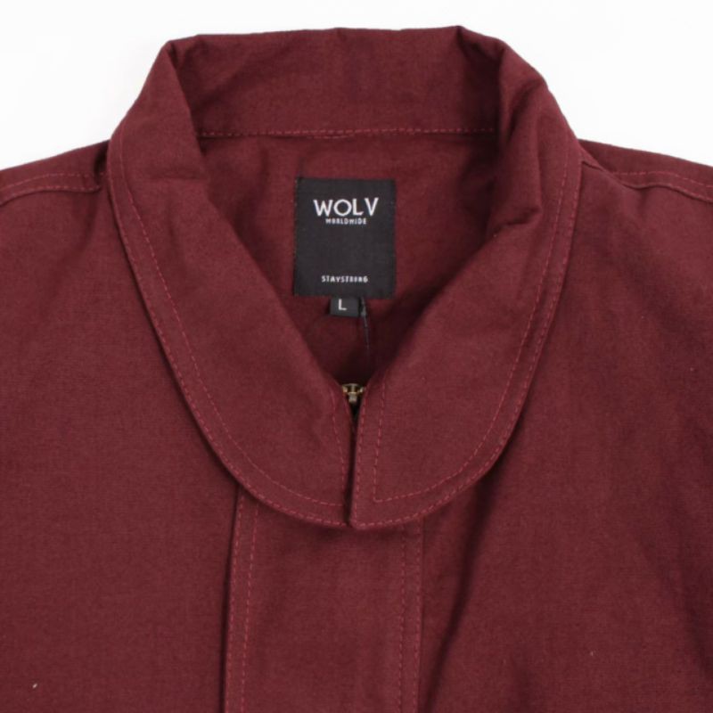 WOLV ORIGINAL FLIGHT JAKET ori jaket pria jaket warna maroon seri WFJ184