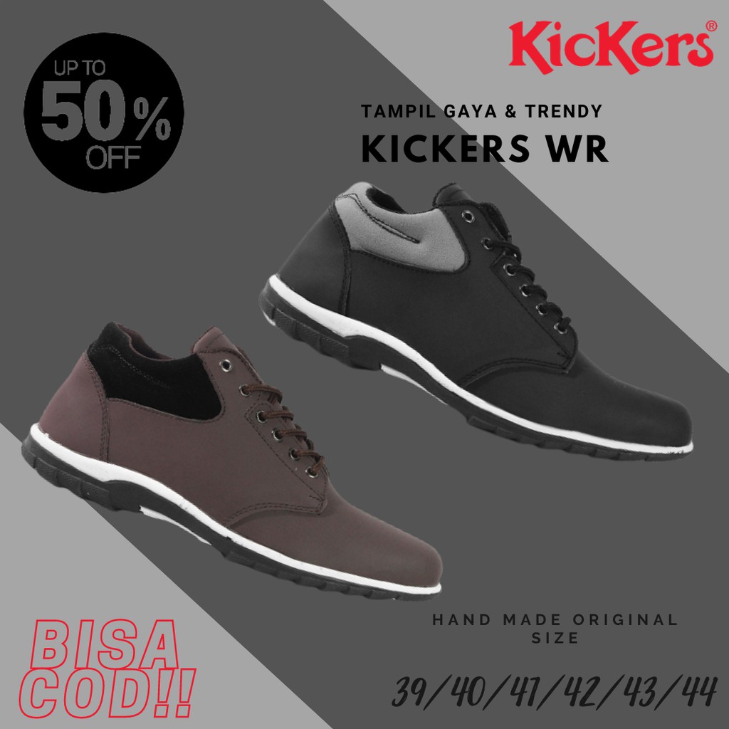 Sepatu Kasual Pria Kickers WR Formal Bertali Kerja Kantor Kondangan Fashion Shoes Kikers Terlaris
