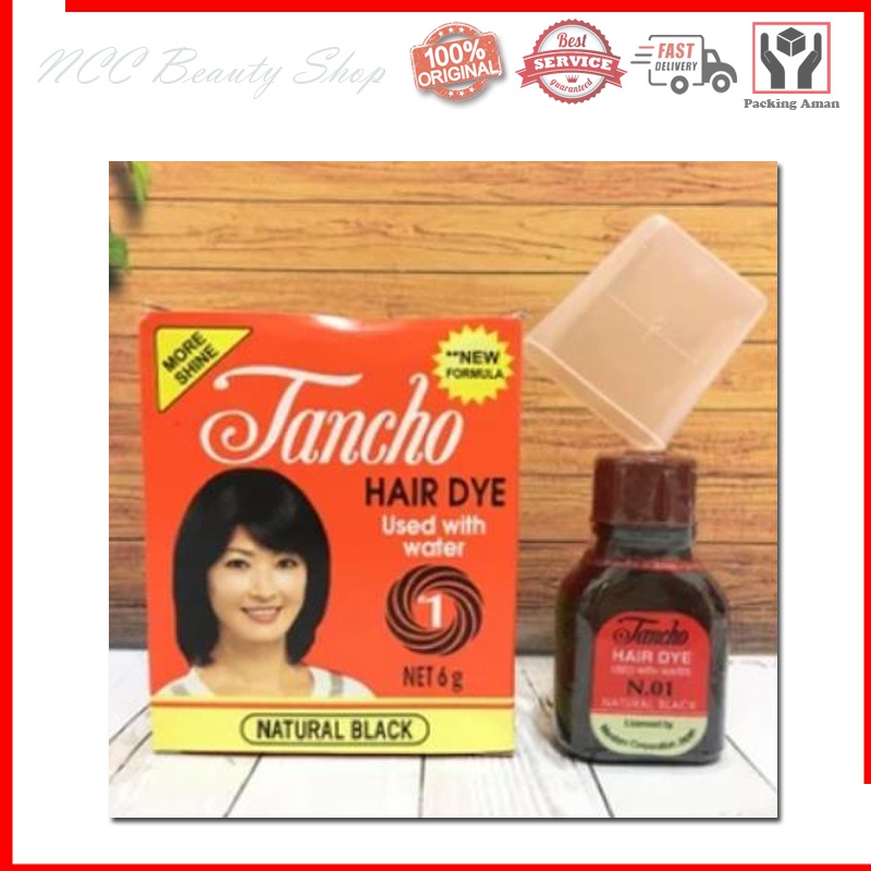 * NCC * Tancho Semir Rambut Hitam Pewarna Bubuk Hair Dye - Netto 6 gr