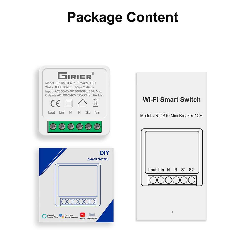 GIRIER TUYA Mini Smart WiFi Switch 2 Way Control Module - AP-SMT1CH