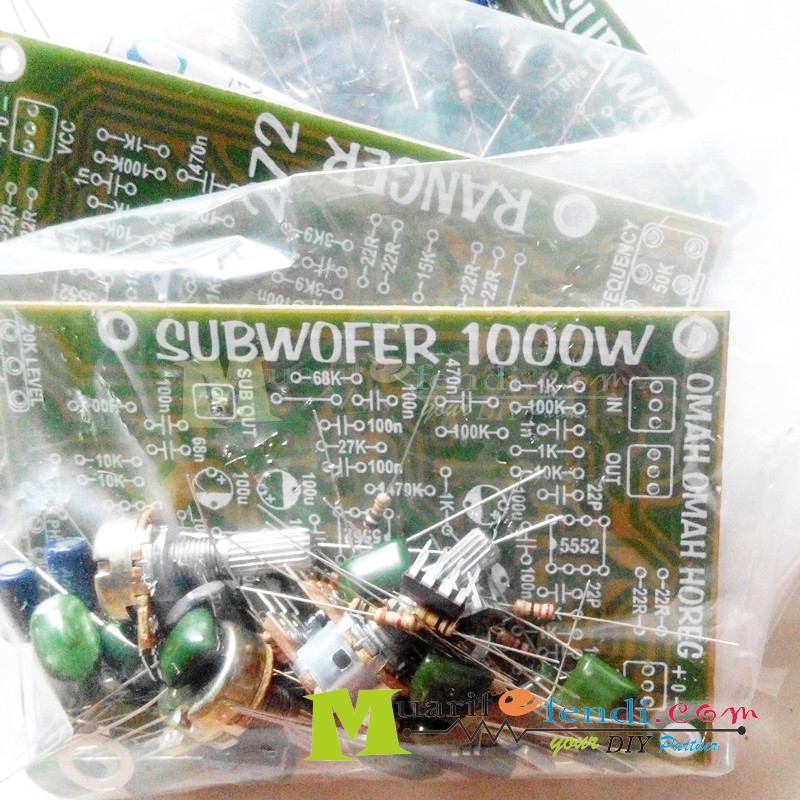 PAKET DIY Subwoofer Speaker Aktif 2.1 Driver Stereo in out dan Mono Subwoofer