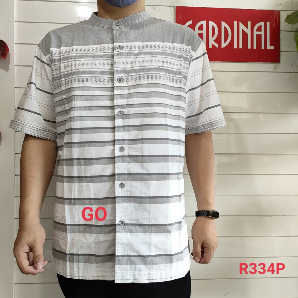 BB XL BIG SIZE CARDINAL KEMEJA KOKO Taqwa Baju Muslim Pakaian Pria Original Salur Lengan Pendek