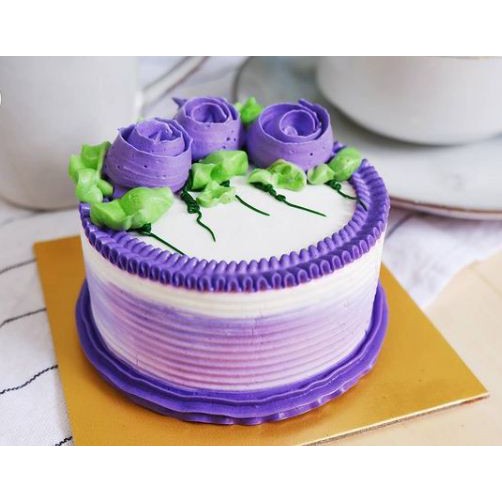 

Kue Ulang Tahun Ultah Black Forest Bunga Ungu - Mini Cake