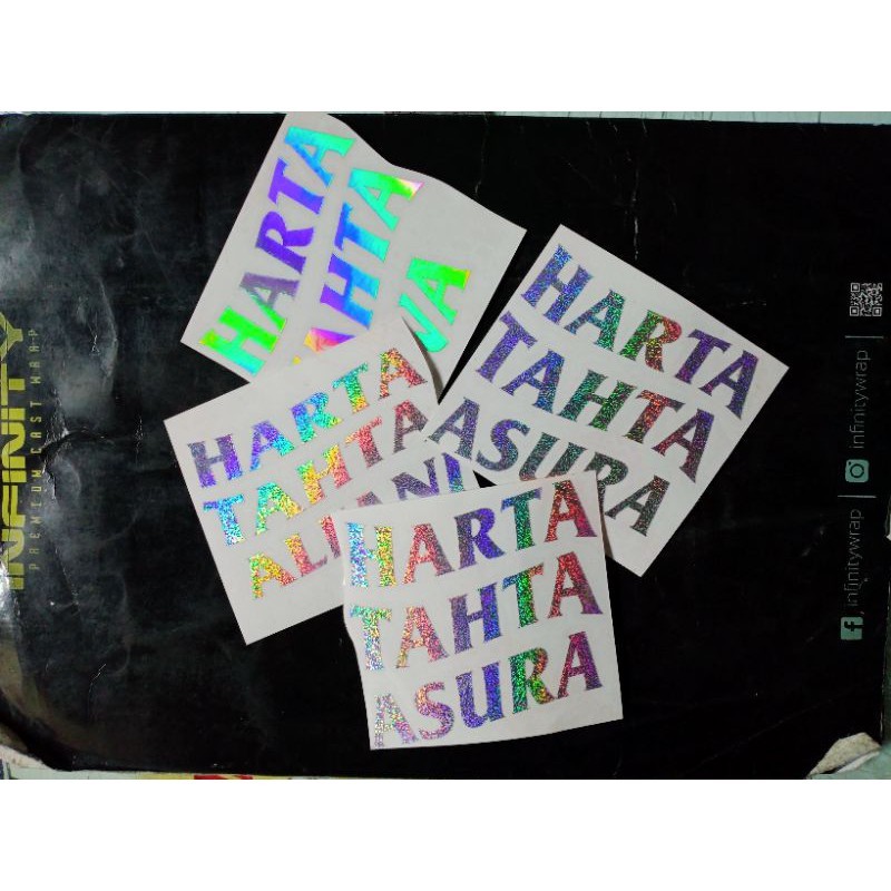 

stiker/ sticker HARTA TAHTA WANITA Custom nama sticker viral