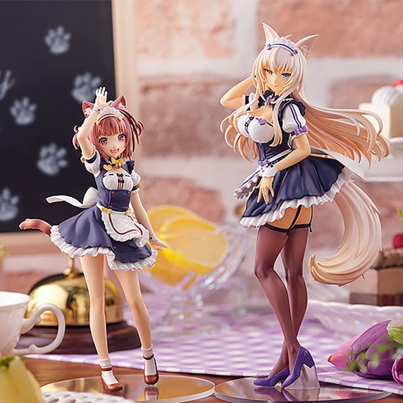 2022 Mainan Action Figure Anime NEKOPARA Jepang Bahan PVC Untuk Hadiah Anak