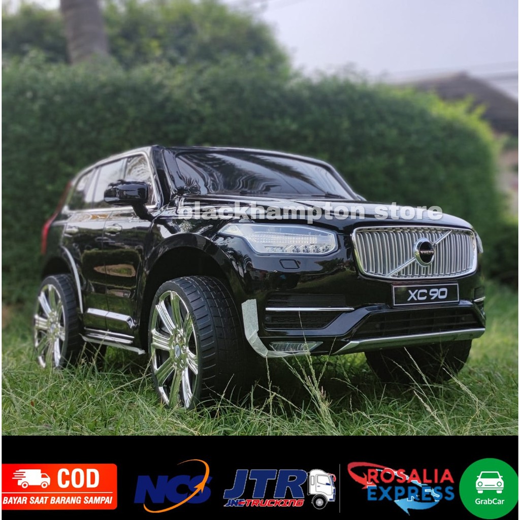 Mainan Anak Mobil Aki Volvo Ban Karet Jok Kulit