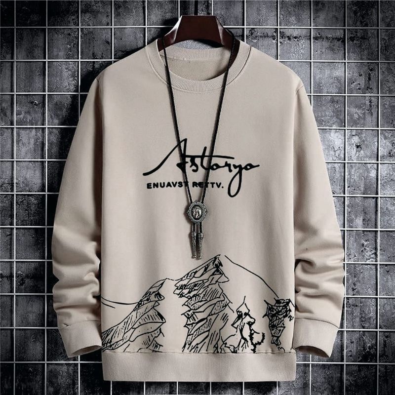 Sweater crewneck pria wanita ASTARYA termurah/basic pria terbaru bahan fleece tebal