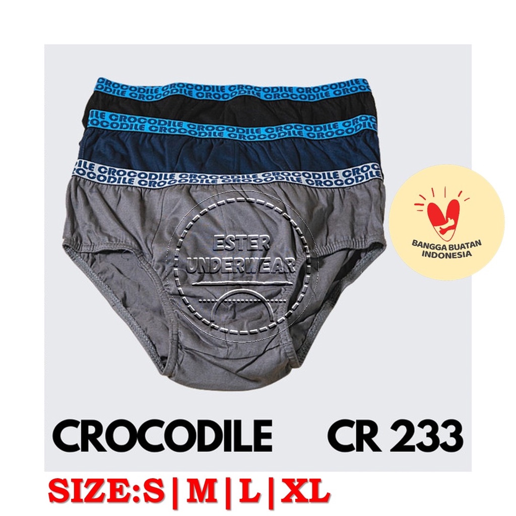 Celana Dalam Pria CROCODILE  CR 233 Karet SPORT Kecil Isi 3Pcs/pack