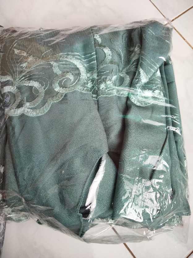 Ready Again...!!!batik Gamis Brokat Tile Mutiara Aurel Premium - Kayla - Sabrina