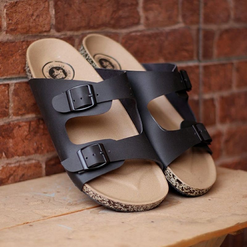 HARGA GROSIR !!!! SANDAL KULIT PRIA 05 CEVANY BLACK BROWN TAN KULIT SAPI ASLI ORIGINAL