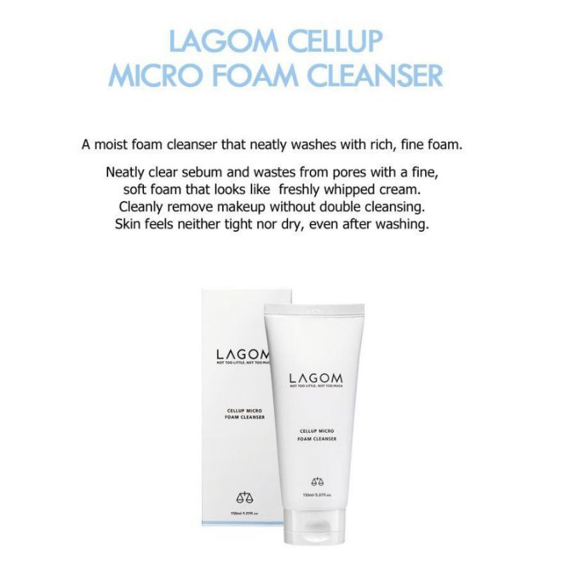 (BPOM) LAGOM Cellup Micro Foam Cleanser 150ml