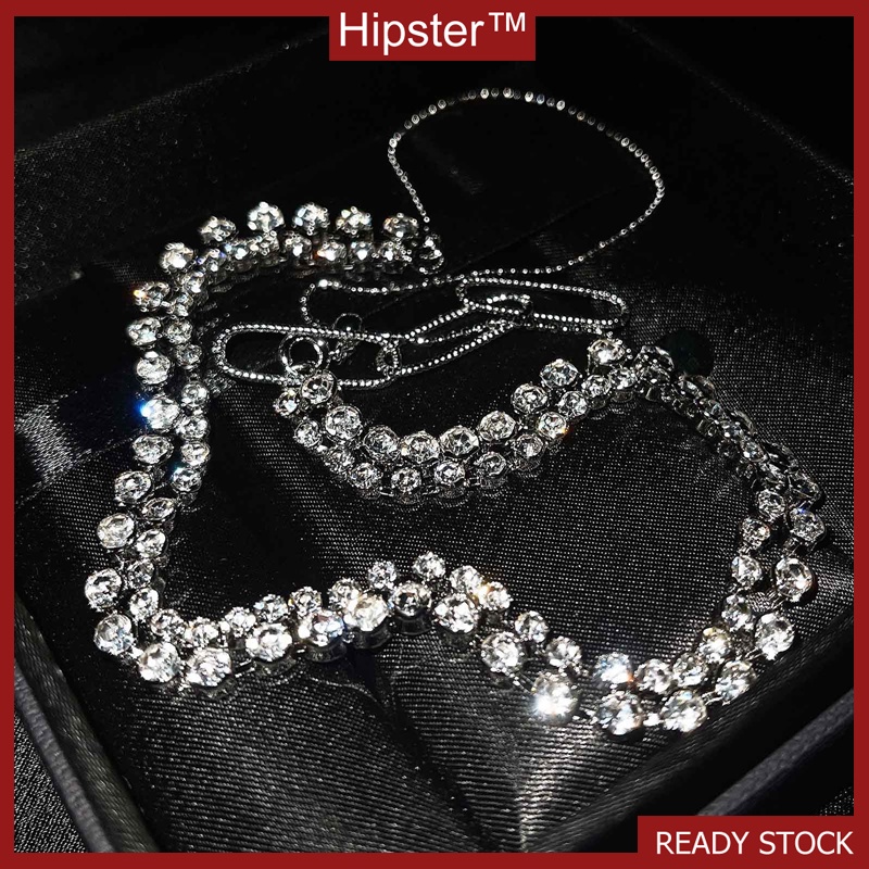 Luxury Fashion Moissanite Chain Stitching Clavicle Chain