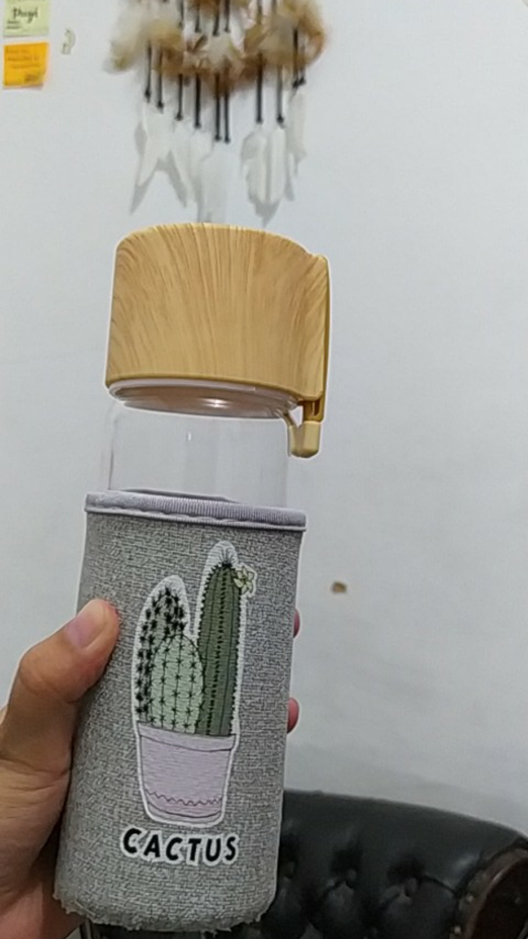 Rumauma Wooden Bottle Water Tumblr Character - Botol Minum Tutup Kayu