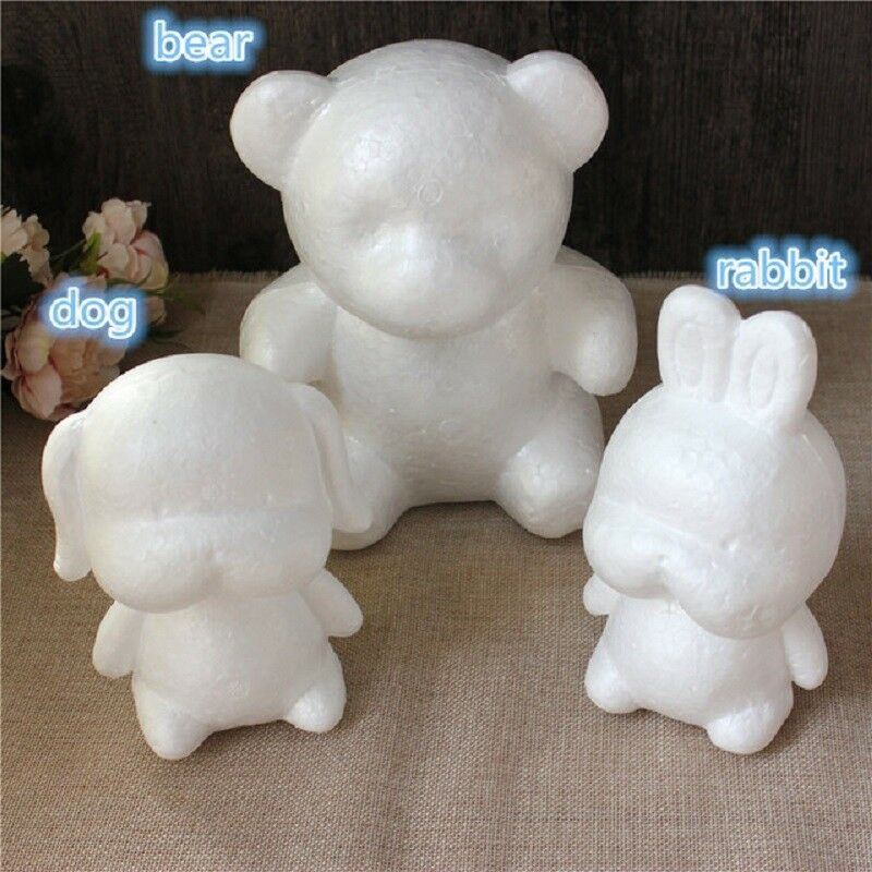Mainan Boneka Beruang / Kelinci / Anjing Bahan Busa Polystyrene / Styrofoam Untuk Dekorasi Pernikahan / Hadiah Valentine