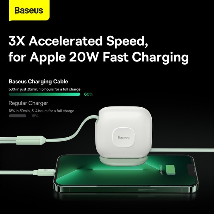 Baseus 3IN1 100W Kabel Data Retractable Fast Charging Micro Iphone C