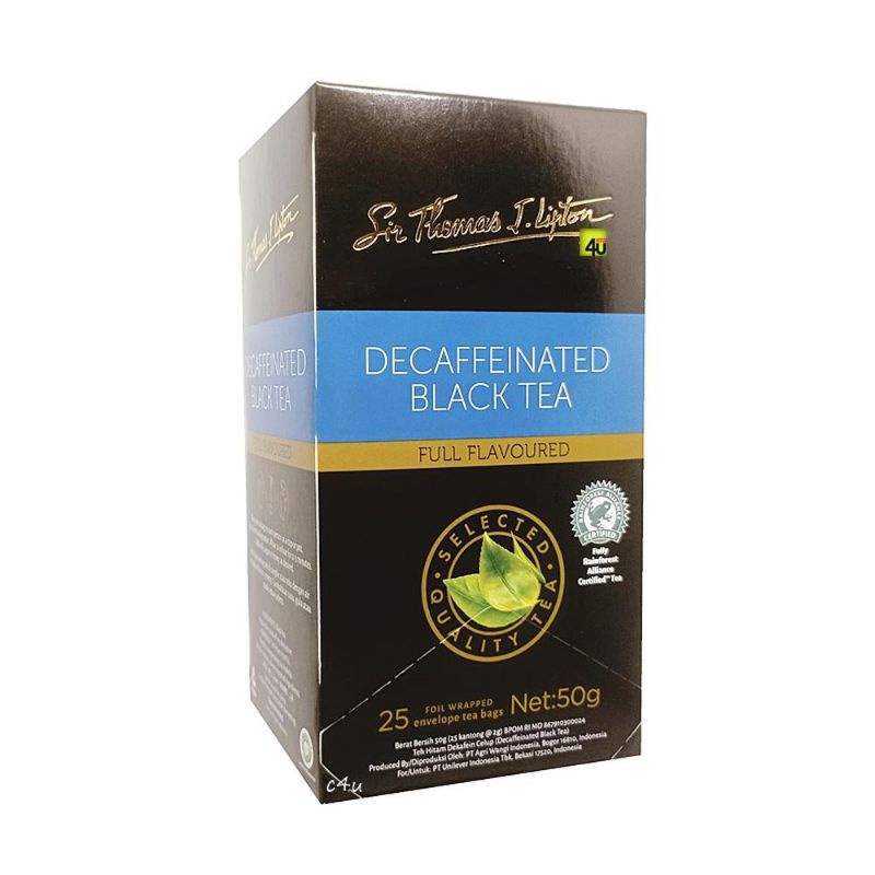 

Teh lipton decaffeinated black tea 25 bags