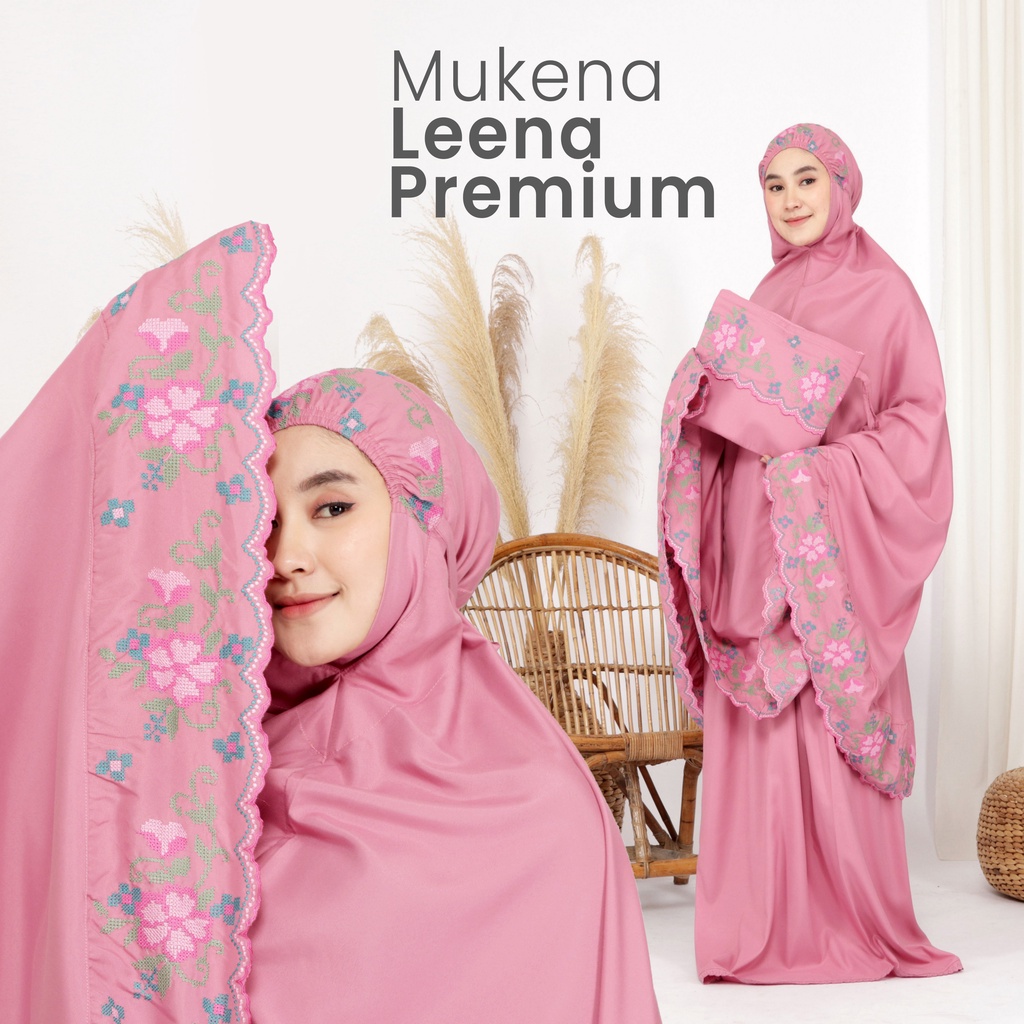 MUKENA DEWASA LEENA NEW RENDA BORDIR PREMIUM