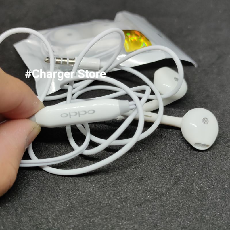 Headset Oppo Original R11 F9 A5S A7 F7 R17 F11 Pro Handsfree Earphone Oppo Support Semua Hp Original