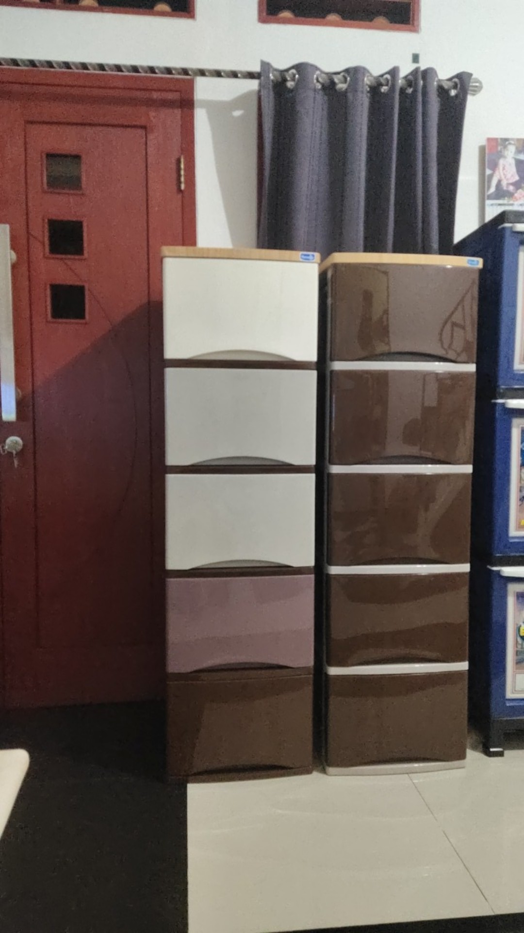 Rovega Lemari Plastik Pakaian 5 Susun Laci Rak Buku Rovega Csa520wdbm