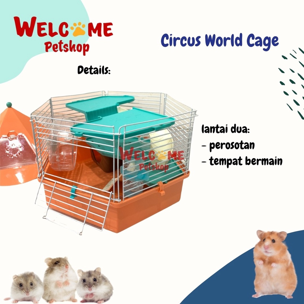 Circus World / Kandang Hamster Motif Circus / Rumah Hamster