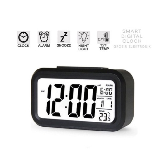 Jam Meja Digital / Jam Weker / Digital Smart Alarm Clock Sensor Cahaya